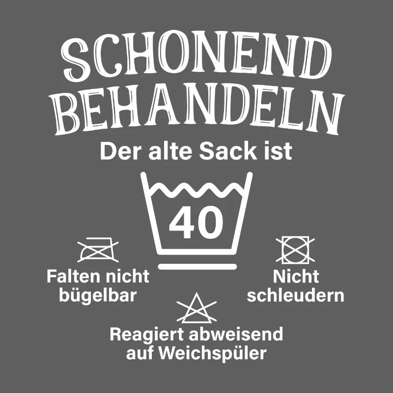 Schonend Behandeln Sack Geschenk 40. Geburtstag
