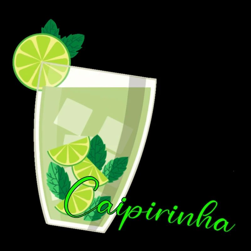 Caipirinha Glas mit Limetten Mint