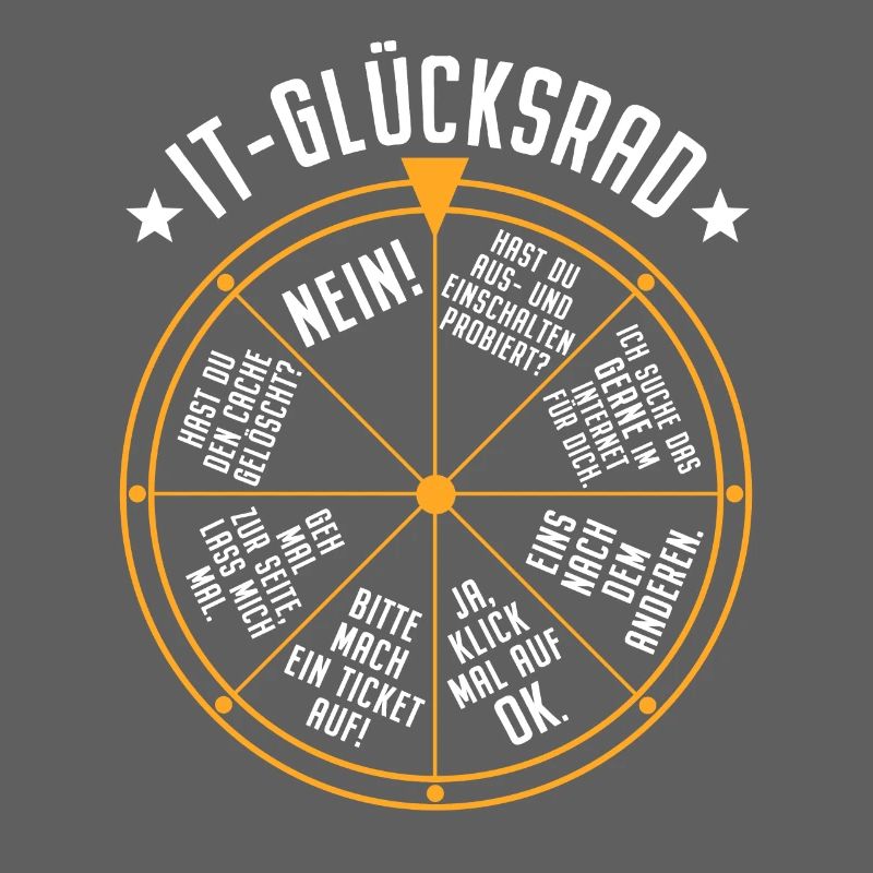 IT Support Glücksrad Service Desk IT Helpdesk Nerd