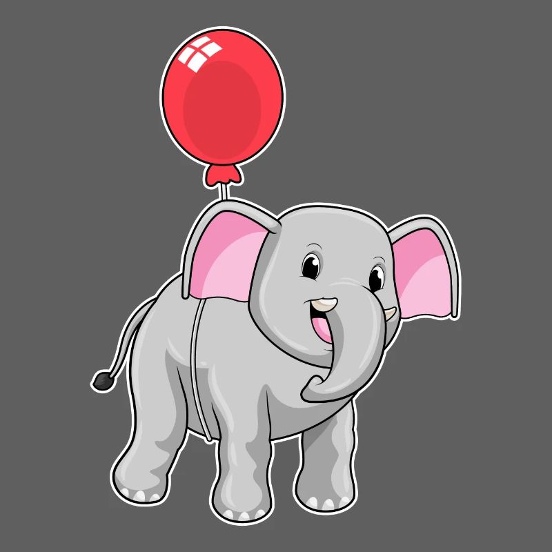 Elefant mit Luftballon