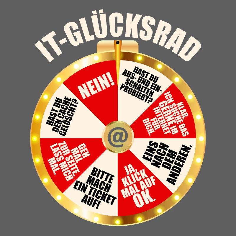 IT Support Glücksrad Service Desk IT Helpdesk Nerd