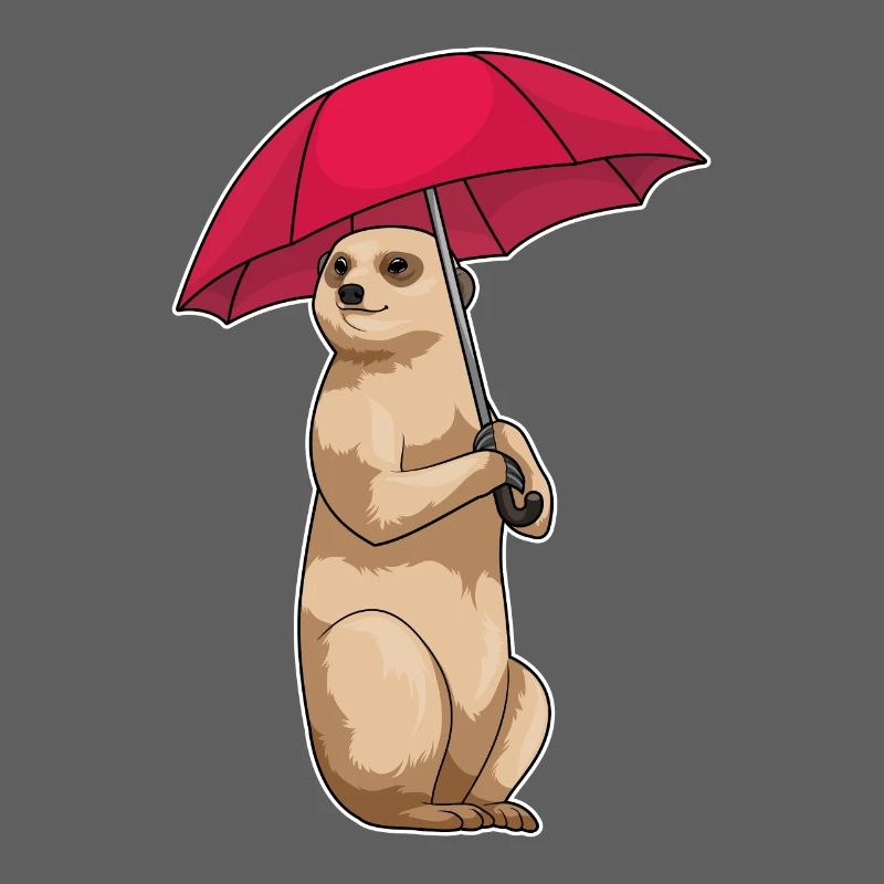 Erdmännchen Regenschirm