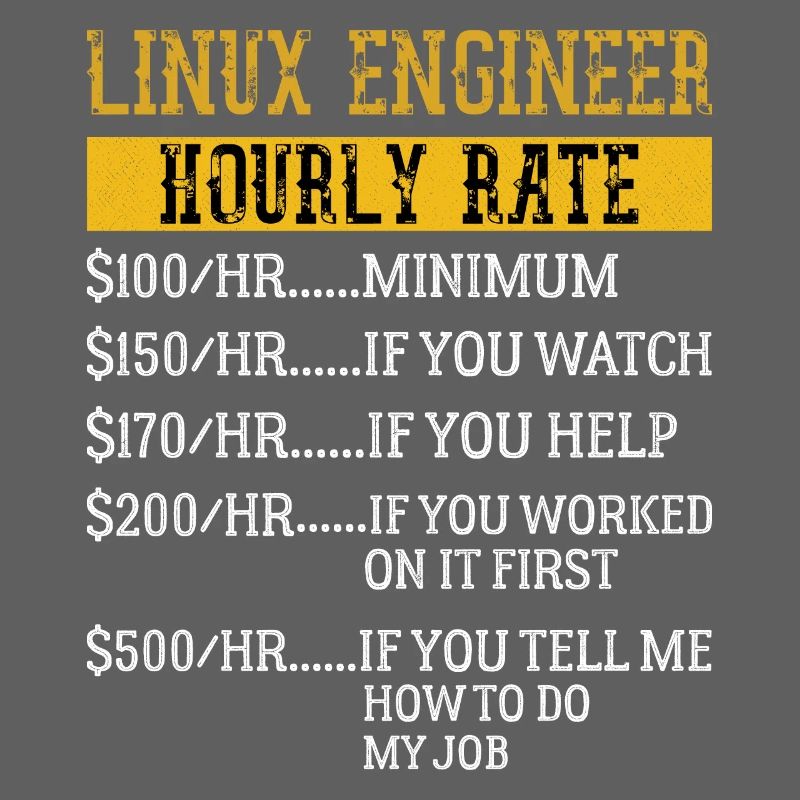 Linux Engineer Stundensatz Mechaniker Arbeitsrate