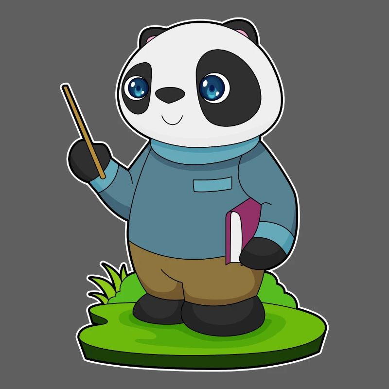 École de Pointer Enseignante Panda