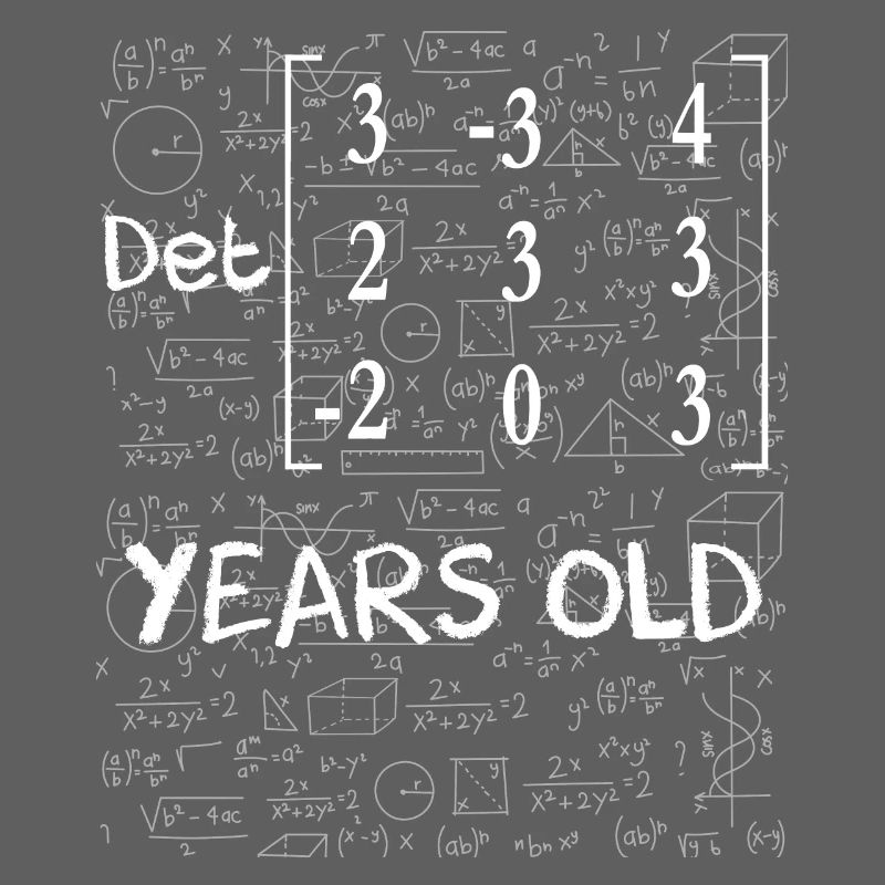 87th birthday 87 years matrix determinant