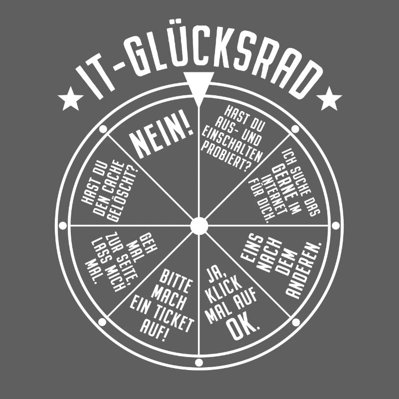 IT Support Glücksrad Service Desk IT Helpdesk Nerd