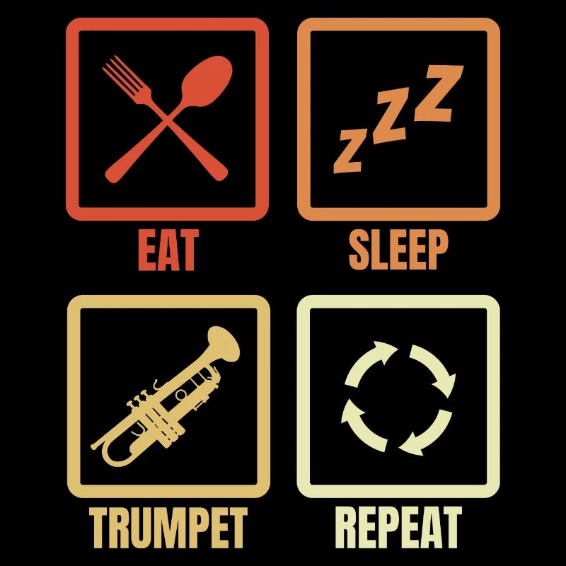 Manger Sommeil Trompette Répéter