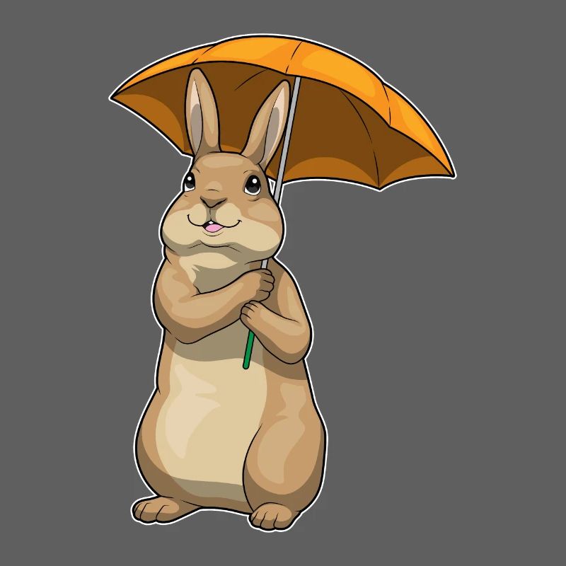 Parapluie de pluie lapin