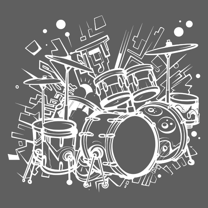 Dessin au trait de kit de batterie