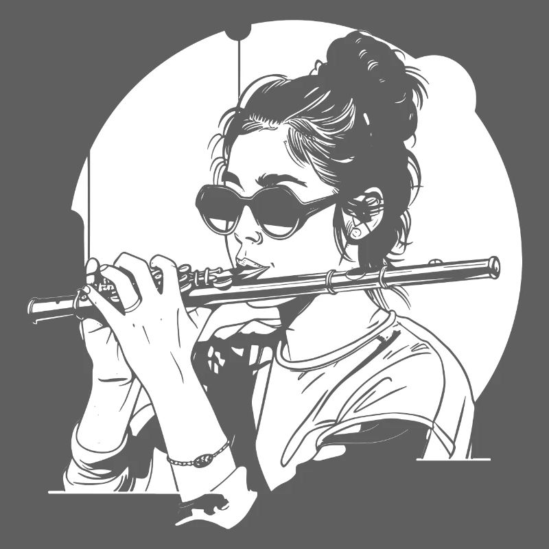 Drawing flutist
