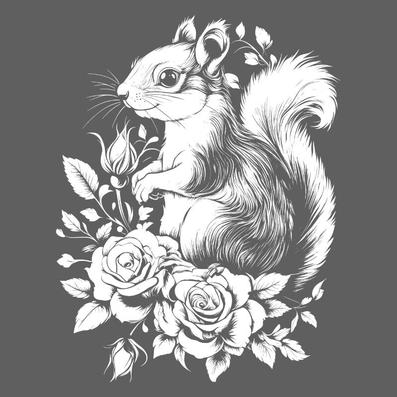 Eichhörnchen Ästhetik Rose Blumen Hörnchen