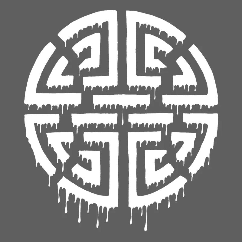 Graffiti eines roten Labyrinths