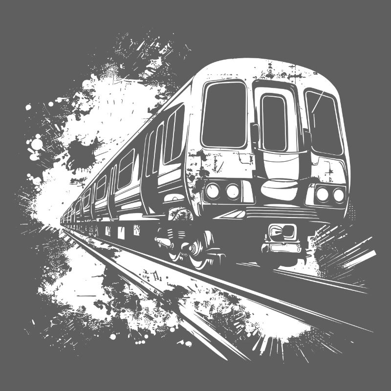 Éclaboussures de couleurs en train