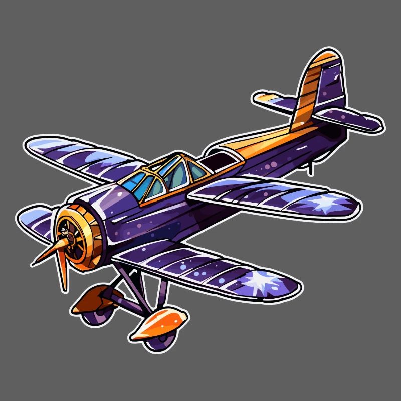 Propeller Plane Comic Look