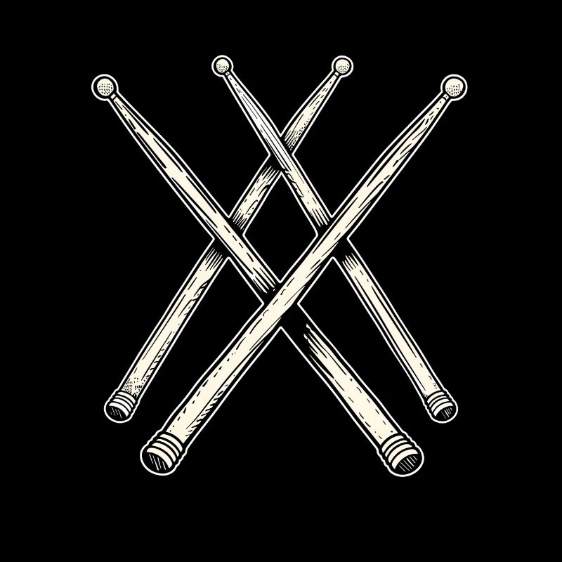 Drumsticks Line Art