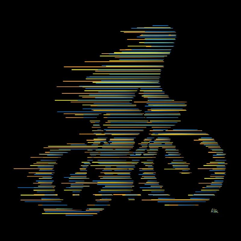 Lignes de vélo de route Idée cadeau de vélo coloré