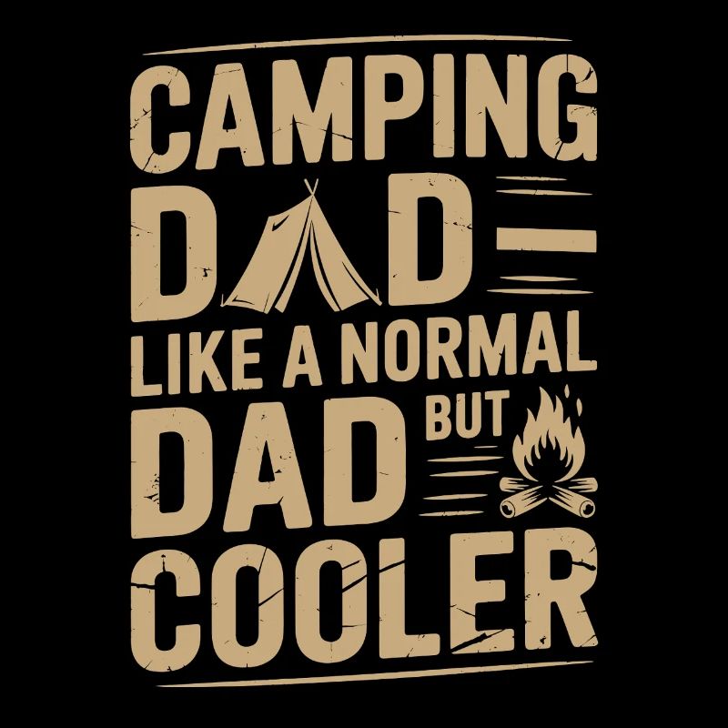 Camping-Papa wie ein normaler, aber cooler