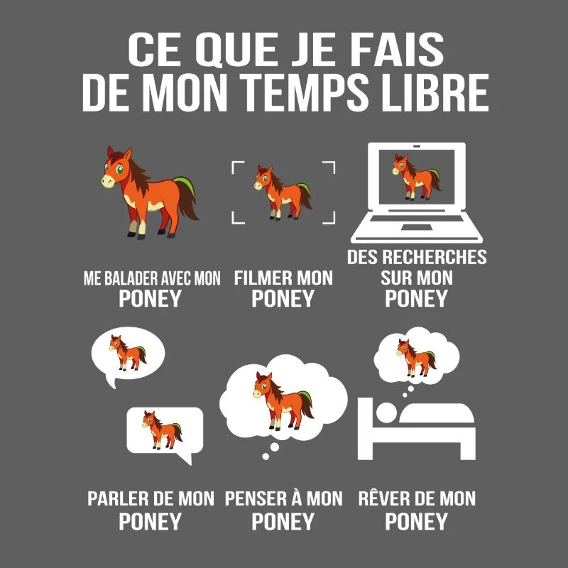 Ce que je fais de mon temps libre Poney