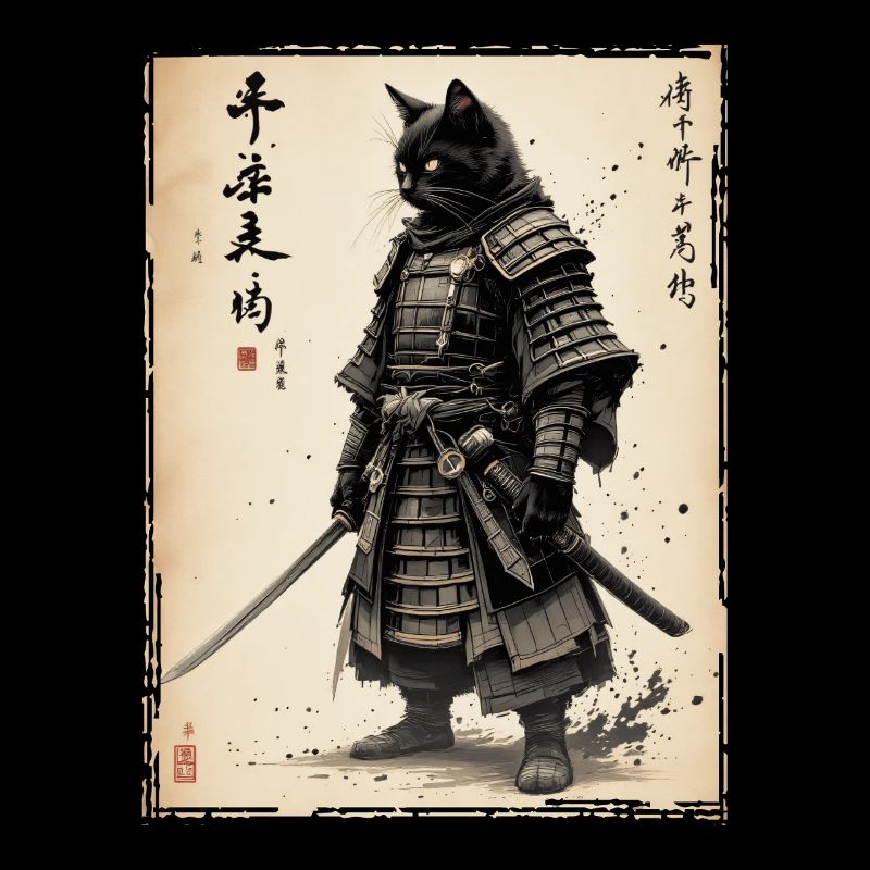 Samurai Cat, Japanese Warrior &amp; Fighter