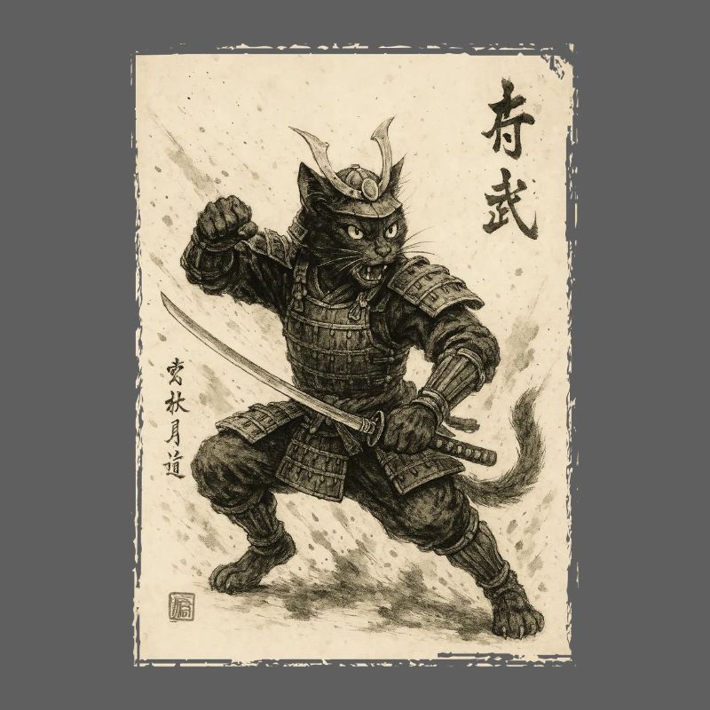 Samurai Cat, Japanese Warrior &amp; Fighter