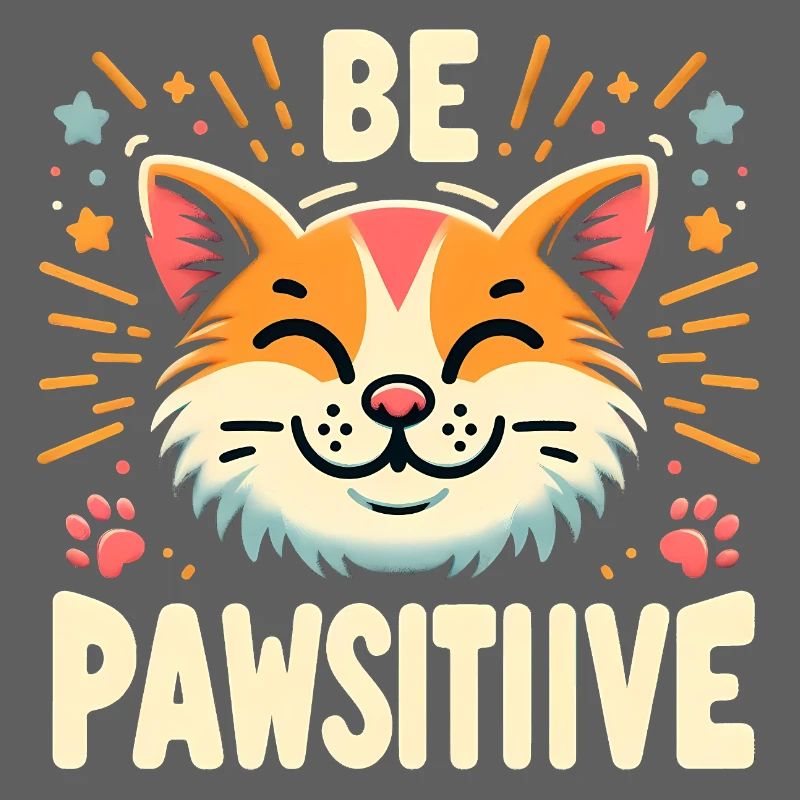 Be pawsitive süße Katze
