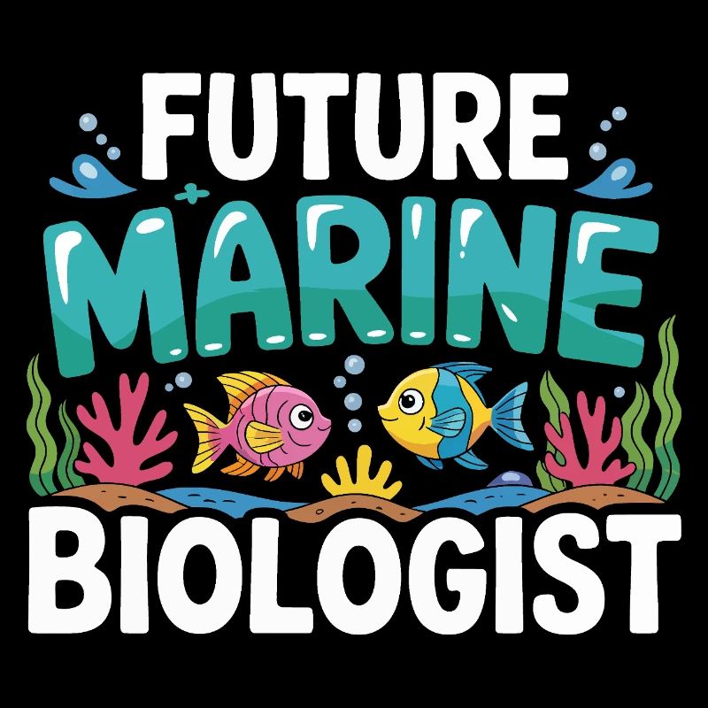 Futur biologiste marin avec les poissons