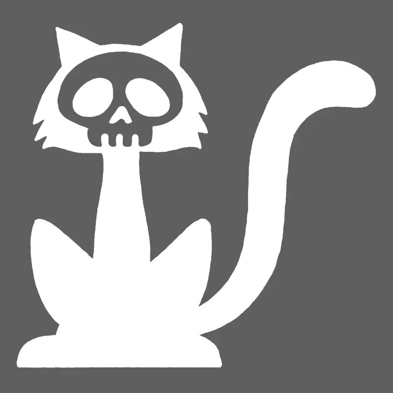 Weißer Katzenschädel