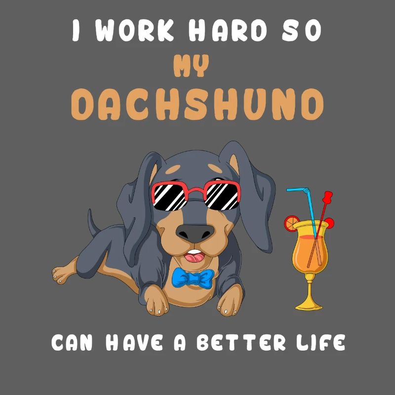 I Work Hard Dachshund Tee