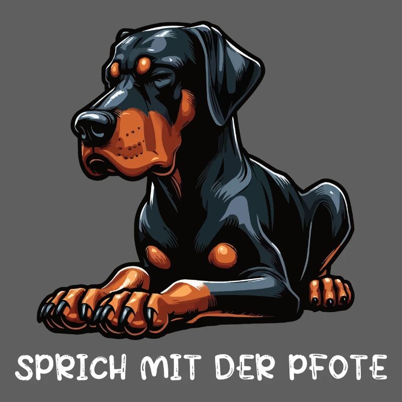Sprich mit der Pfote Dobermann Dobermannbesitzer 