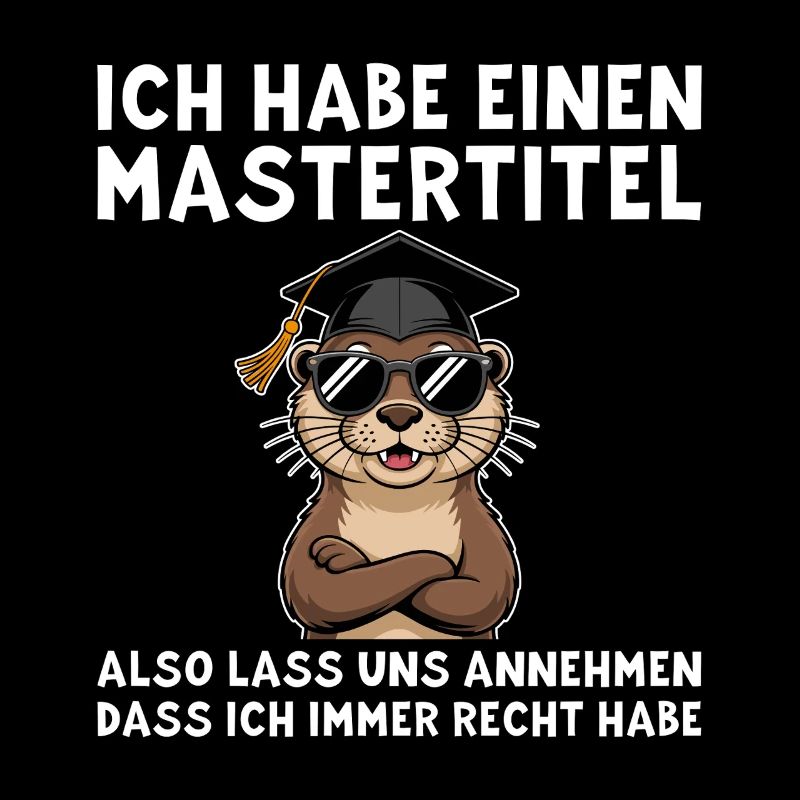 Mastertitel - Lustiger Otter Master Abschluss