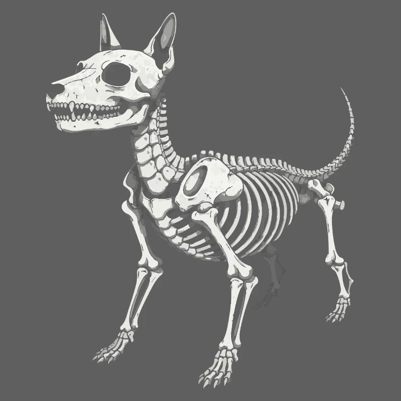 Impression de l’anatomie du chien squelettique