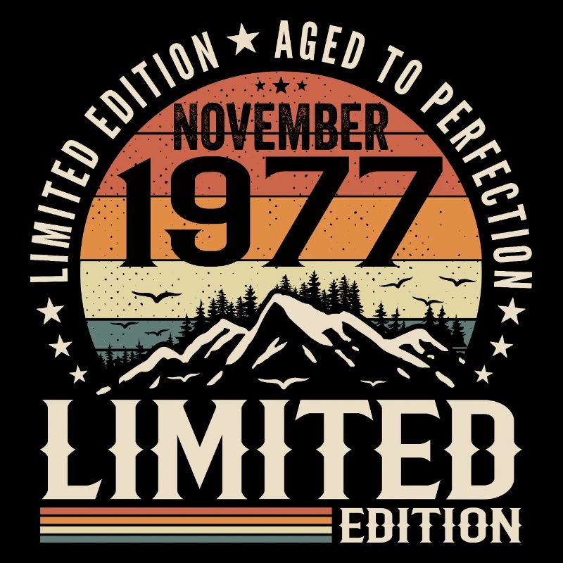 November 1977 Einzigartiger Retro-Geburtstag