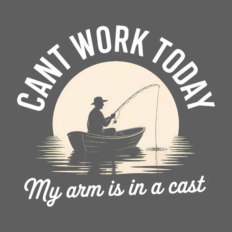 Can't work today, My arm is in a cast - Funny Fish