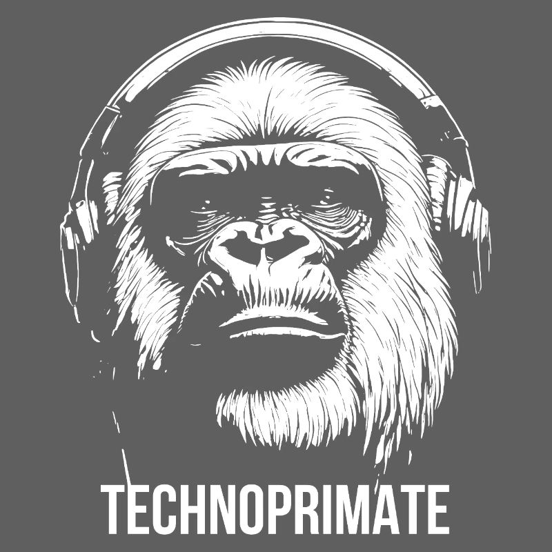 Techno Primate Casque Ape Art # 4 Blanc