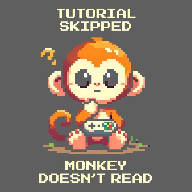 Tutorial geskippt – Affe liest nicht | Noob-Humor