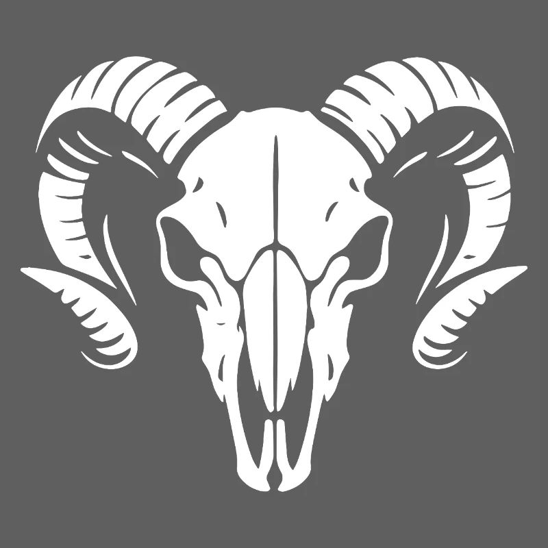 Ram's Head Skull with Horns - Battering Ram