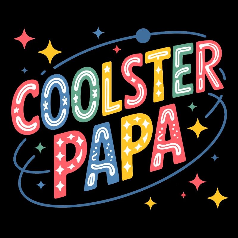 Coolest Dad Neon Retro Design