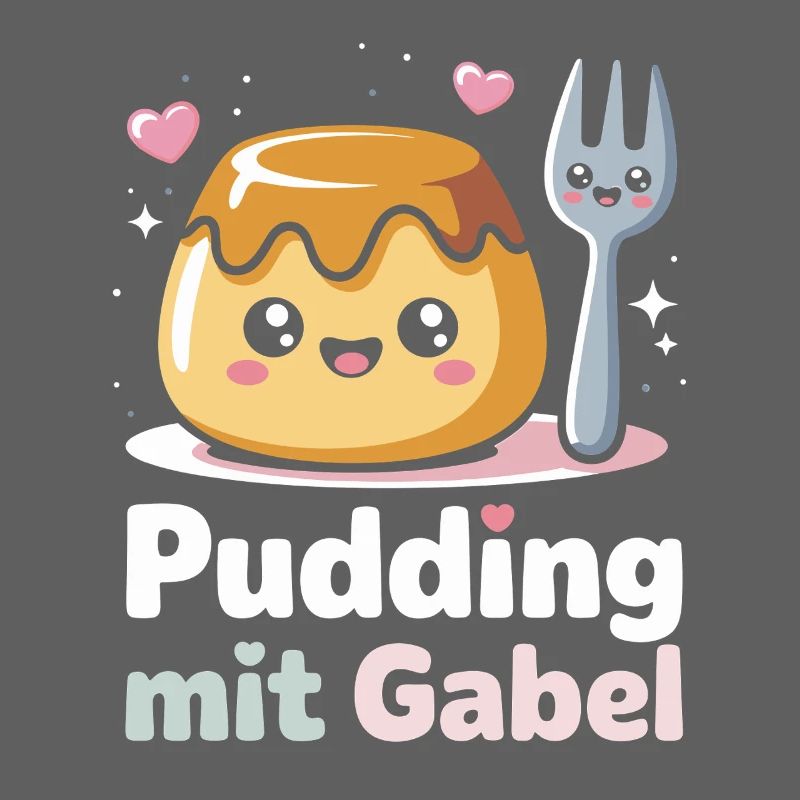 Pudding with fork