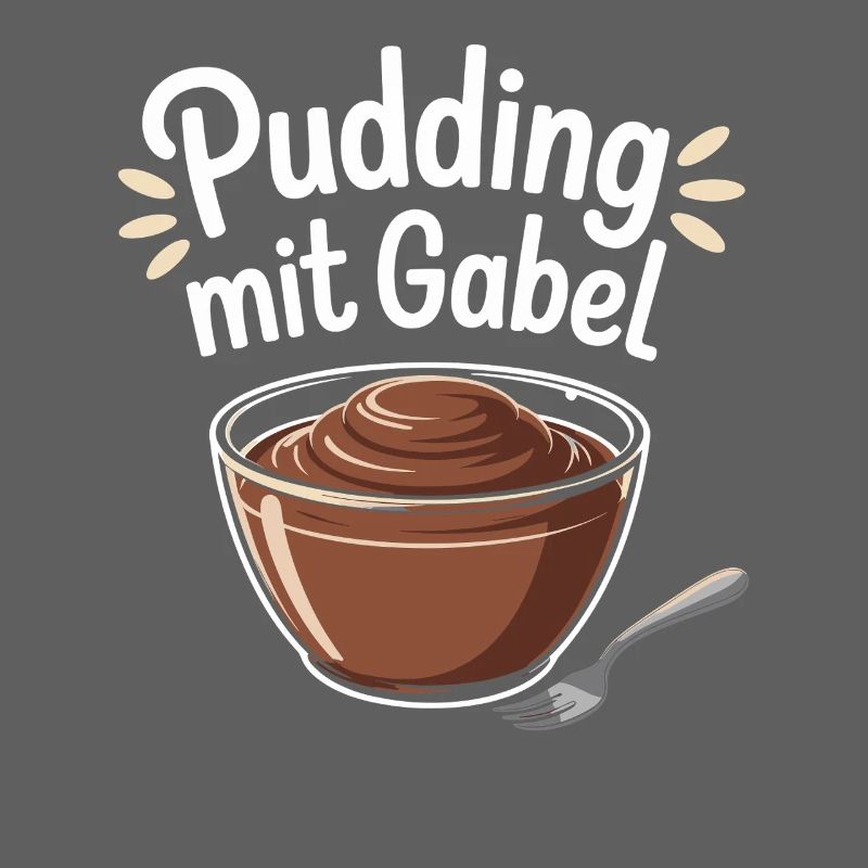 Pudding with fork