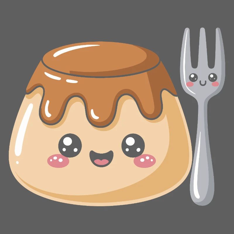 Pudding with fork