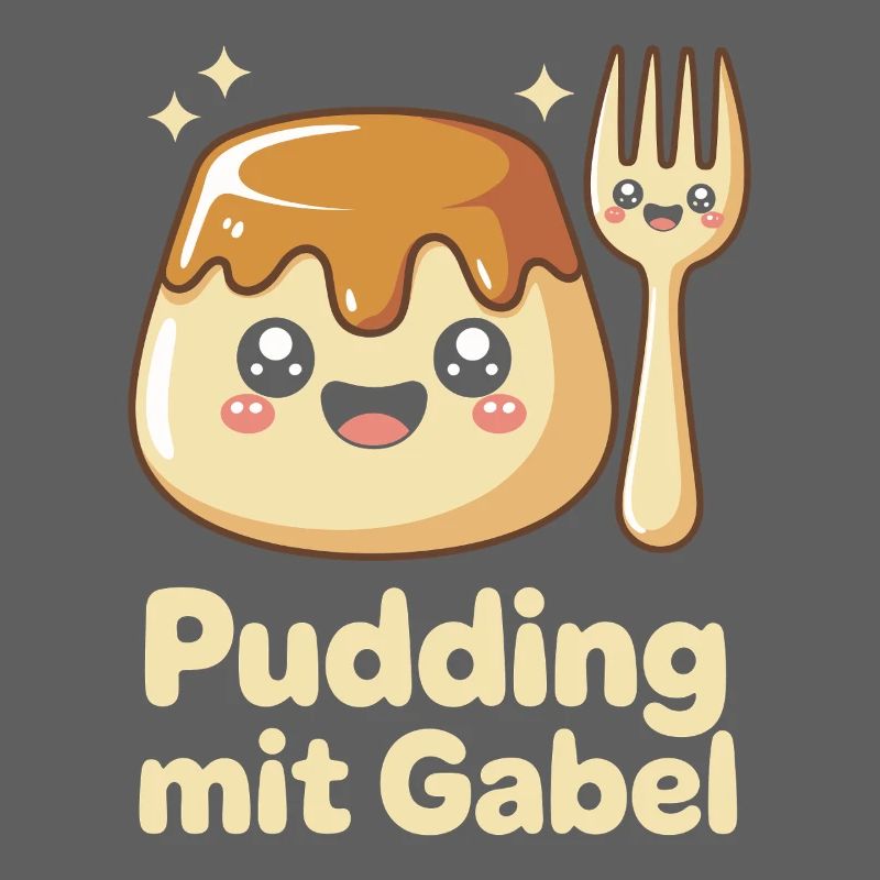 Pudding with fork