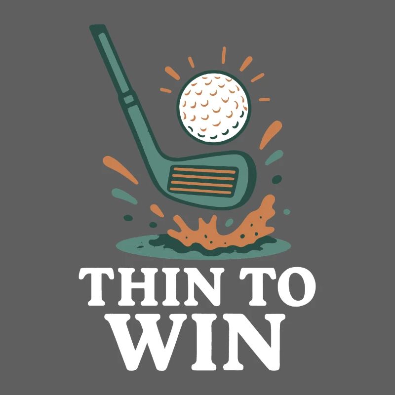 Thin To Win Conception Drôle De Joueur De Golf