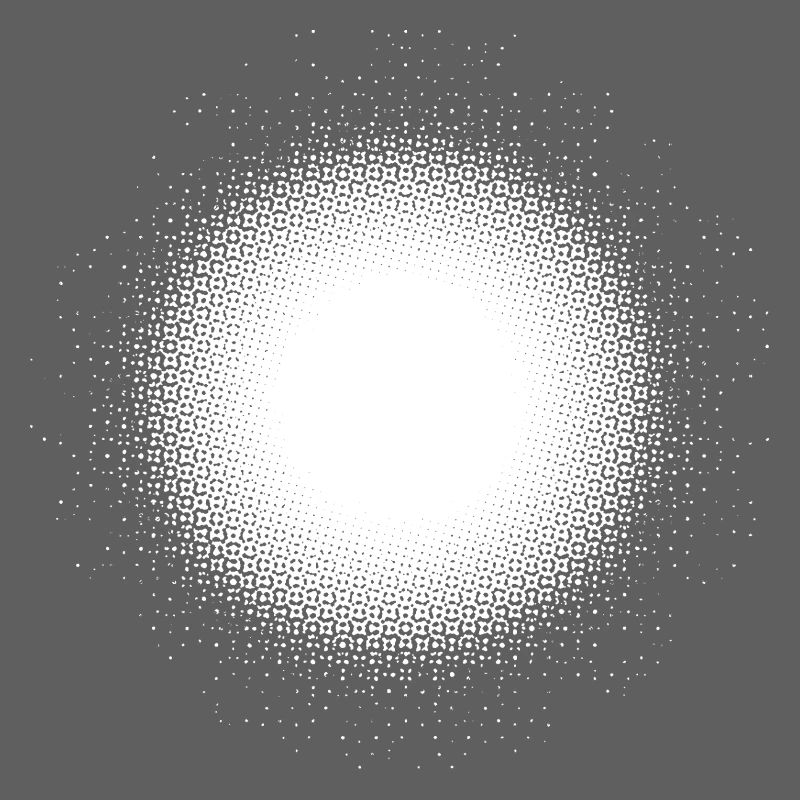 Light Illusion Moon Point Grid Design Circle Round