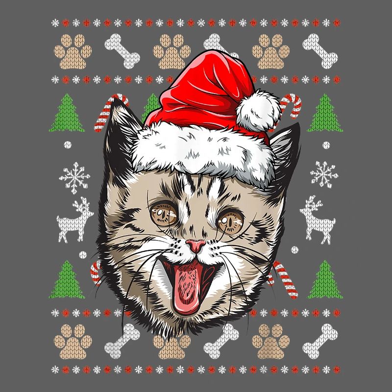 Hässlicher Weihnachtspullover Niedliche Katze Glückliche Geschenkidee