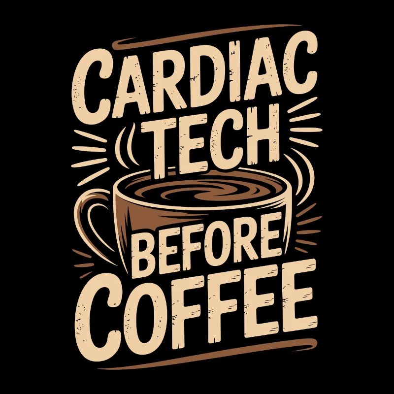Technicien cardiaque avant le café Techno d’échographie Passionné de café
