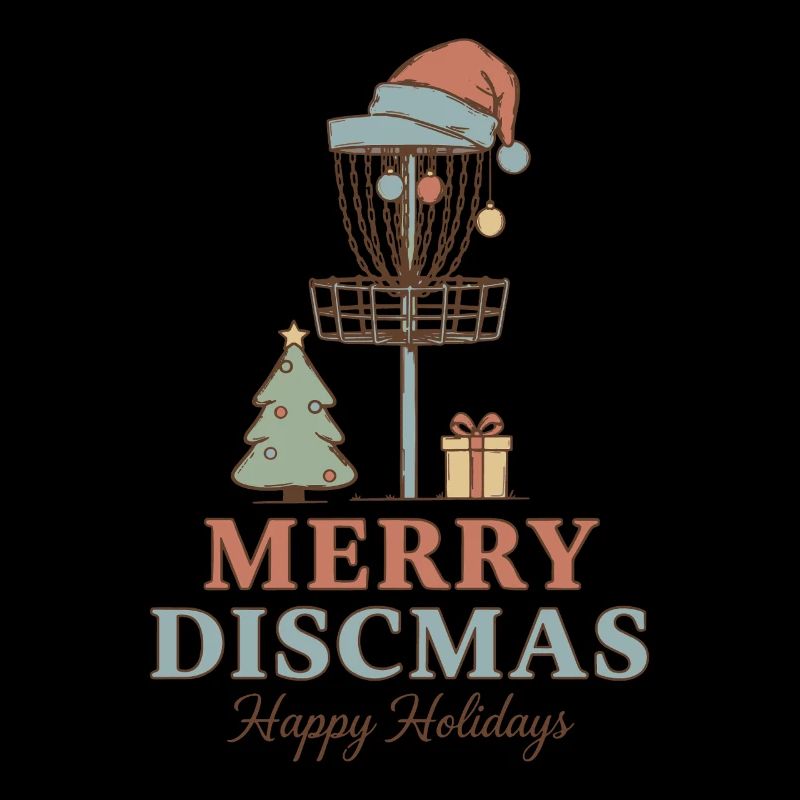 Panier de disc golf Joyeux Discmas Joyeuses Fêtes