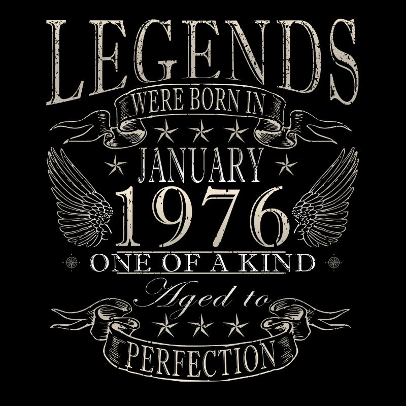 Januar 1976 Vintage-Retro-Geburtstagsgeschenk