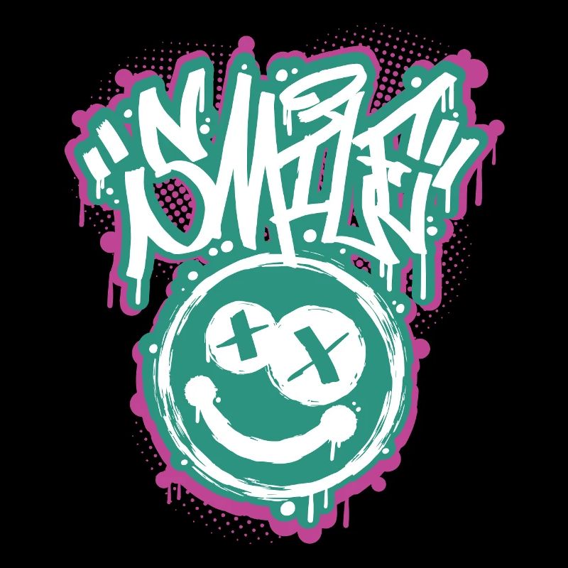 Lettres Smile Face Graphitti
