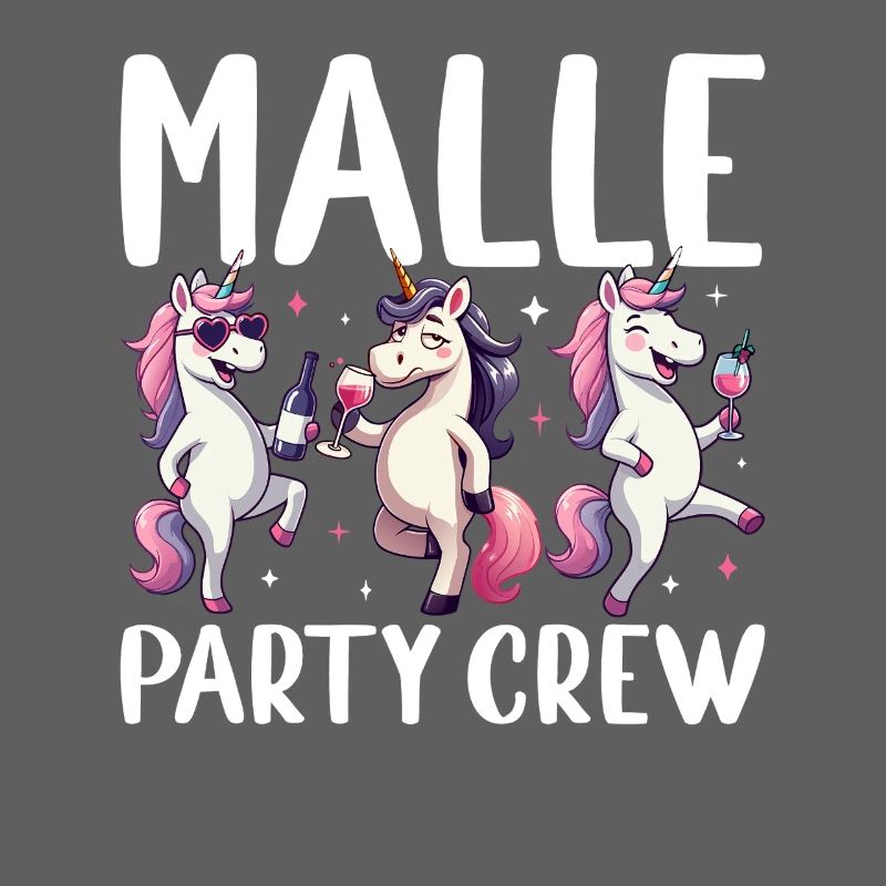 Malle Party Crew Einhorn Trinkspaß Mallorca