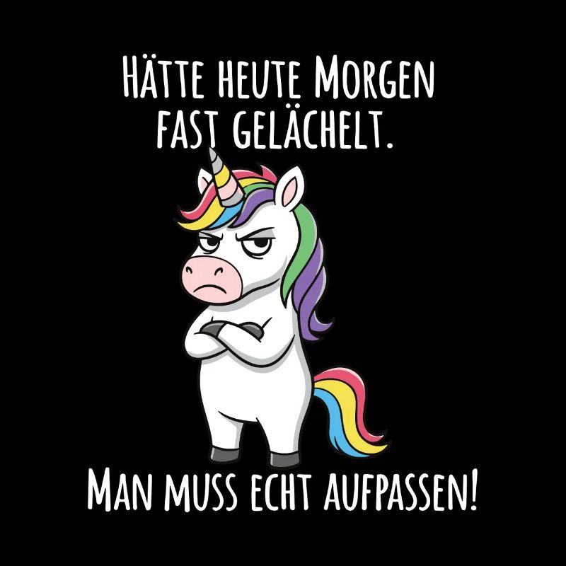Fast gelächelt – Grummeliges Einhorn Morgenmuffel